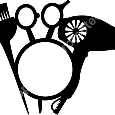 hairdresser circle monogram Thumbnail