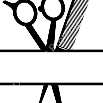 split scissors circle monogram plain Thumbnail