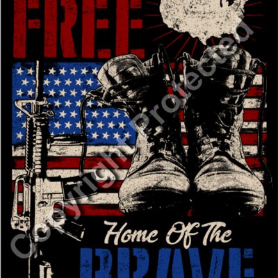 Land Of The FREE Home Of The The BRAVE   Colors Thumbnail