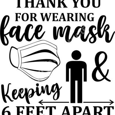 thank you for wearing mask and keeping 6 feet apart Thumbnail