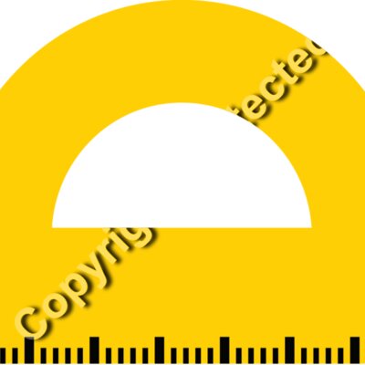 School Tools Semicircle Ruler Thumbnail