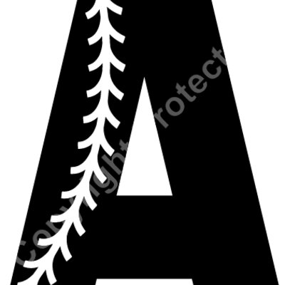 Baseball Alphabet A left Thumbnail