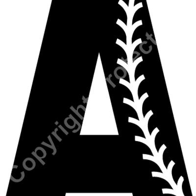 Baseball Alphabet A right Thumbnail