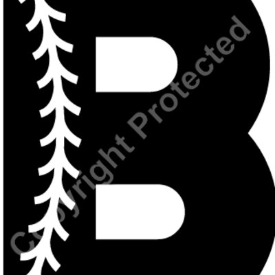 Baseball Alphabet B left Thumbnail