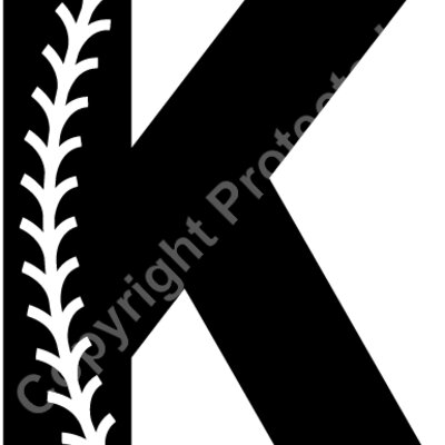 Baseball Alphabet K right Thumbnail