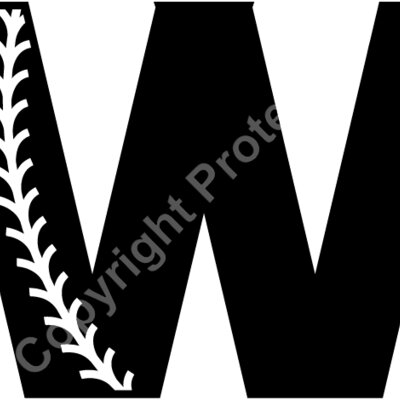 Baseball Alphabet W right Thumbnail