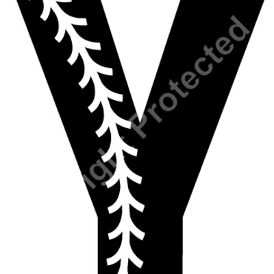 Baseball Alphabet Y left Thumbnail