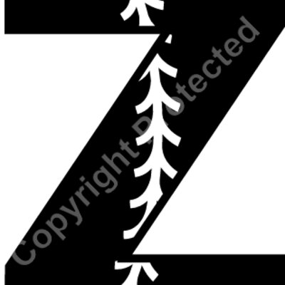 Baseball Alphabet Z left Thumbnail