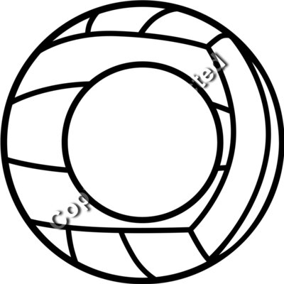 volleyball circle mono Thumbnail