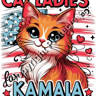 cat ladies kamala harris 2024 election artwork Thumbnail