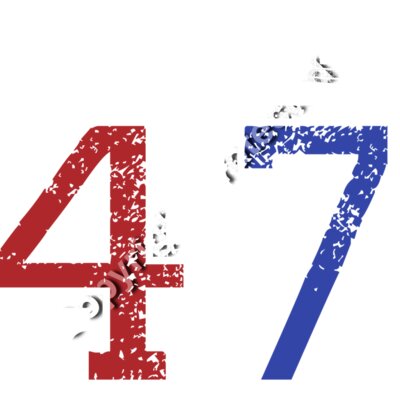 kamala harris 2024 campaign 47 red blue text design Thumbnail