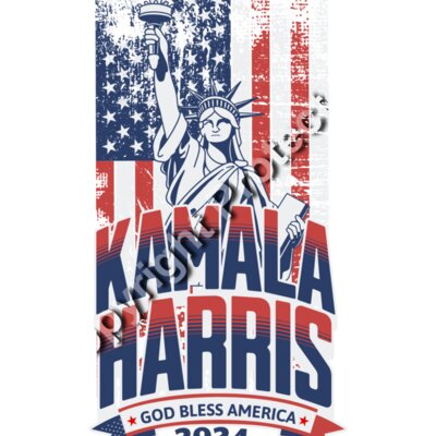 Kamala Harris 2024 campaign art featuring Statue of Liberty and American flag design      kamala Thumbnail