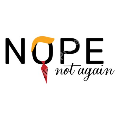 Kamala Harris 2024 campaign graphic NOPE not again Thumbnail