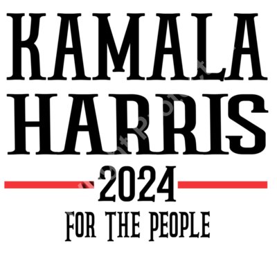 kamala harris 2024 campaign graphic red lines black background Thumbnail