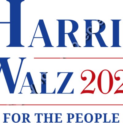 Kamala Harris 2024 campaign graphic with bold text and stars for the people message  harris walz Thumbnail
