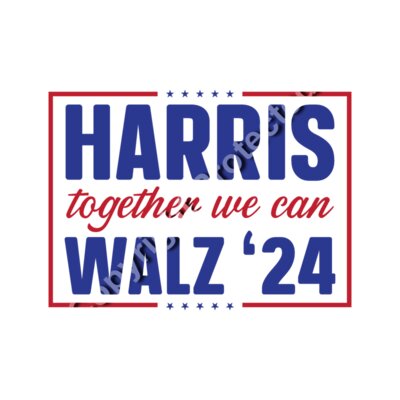 Kamala Harris 2024 campaign visual slogan with bold text and patriotic colors     harris togethe Thumbnail