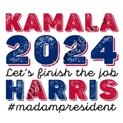 kamala harris 2024 election artwork red blue font Thumbnail