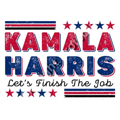 Kamala Harris 2024 election campaign graphic red blue stars text Thumbnail