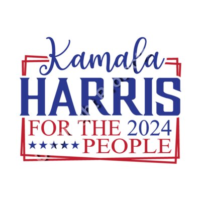 Kamala Harris 2024 election campaign slogan graphic design for the people Thumbnail