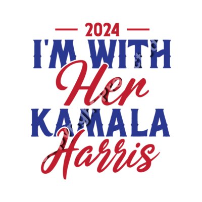 Kamala Harris 2024 election campaign slogan I m With Her bold text design   kamala harris 2024 i Thumbnail