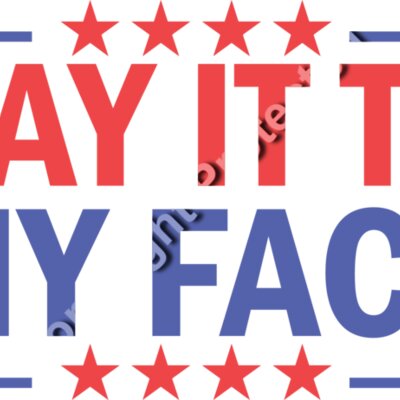 Kamala Harris 2024 election campaign slogan with bold text and red stars on a blue background    Thumbnail