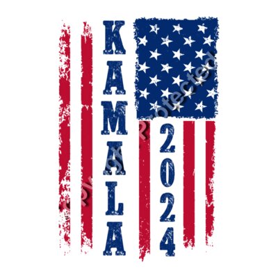 kamala harris 2024 patriotic american flag design Thumbnail