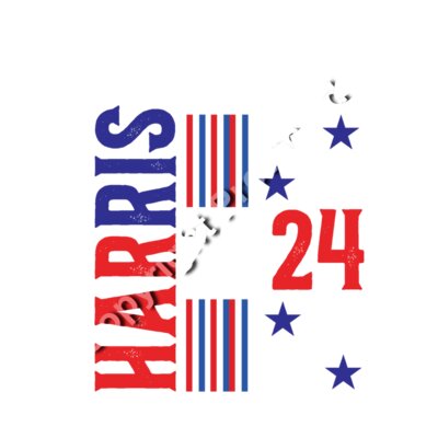 kamala harris 2024 red white blue stars stripes design Thumbnail