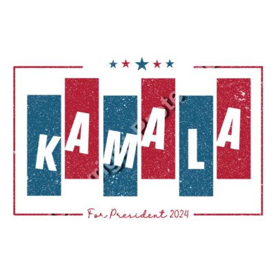 Kamala Harris presidential campaign 2024 graphic with colorful lettering and stars   kamala harr Thumbnail