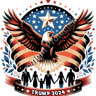 eagle american flag trump 2024 family patriotic symbols Thumbnail