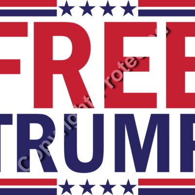 free trump 2024 election promotional graphic red blue stars Thumbnail