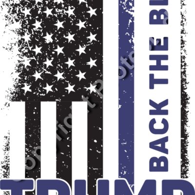 Trump 2024 Back the Blue American Flag Design Thumbnail