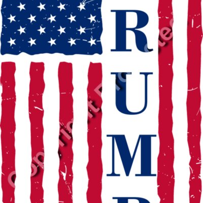 Trump 2024 Election American flag patriotic graphic design with stars and stripes Thumbnail