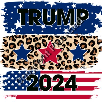 trump 2024 election leopard stars american flag design Thumbnail