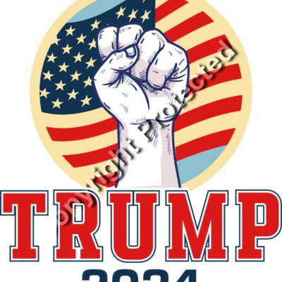 trump 2024 fist american flag patriotic symbols Thumbnail