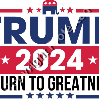 trump 2024 return to greatness campaign image with elephant symbol Thumbnail