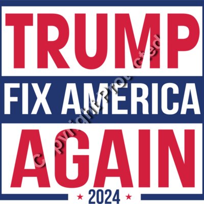 trump fix america again 2024 political banner Thumbnail