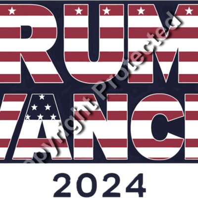 trump vance 2024 american flag themed political campaign artwork Thumbnail
