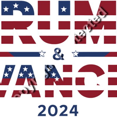 trump vance 2024 patriotic design american flags stars and stripes Thumbnail